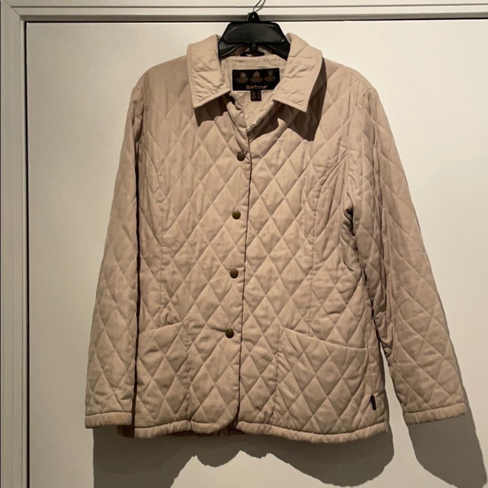 Barbour Tan Quilted Coat